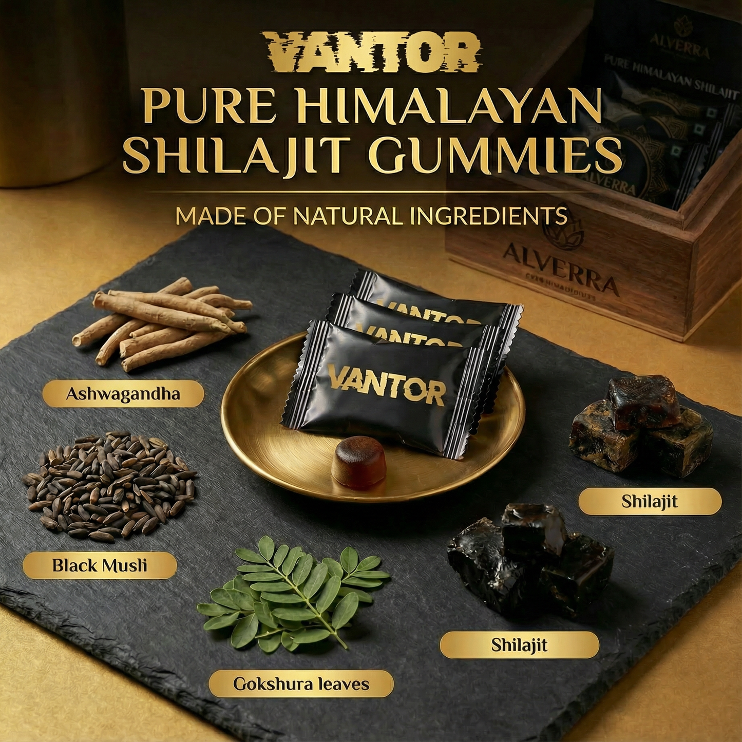 VANTOR LABS™ 6-In-1 Shilajit Gummies