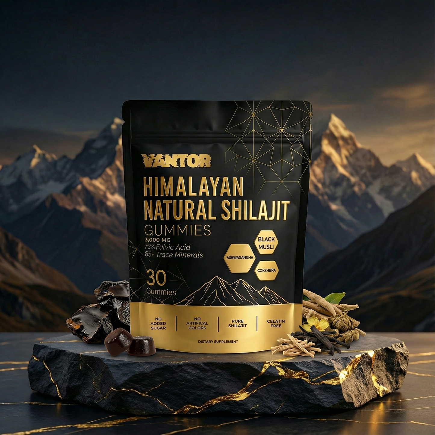 VANTOR LABS™ 6-In-1 Shilajit Gummies